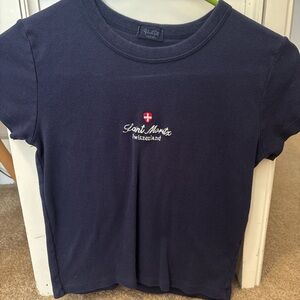 navy blue crop top